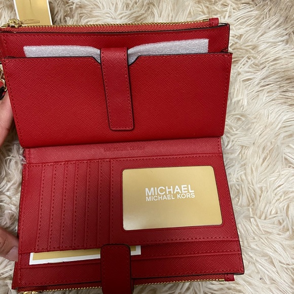 MK Double zip Wristlet - Picture 3 of 5